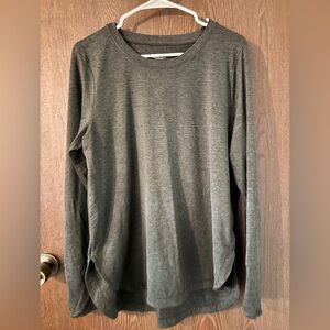 Athleta Charcoal Heather Long Sleeve Top